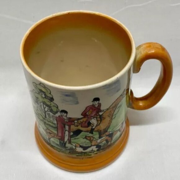 Arthur Wood Fox Hunters Scene Ceramic Drinking Mug Vintage EUC - Picture 3 of 11